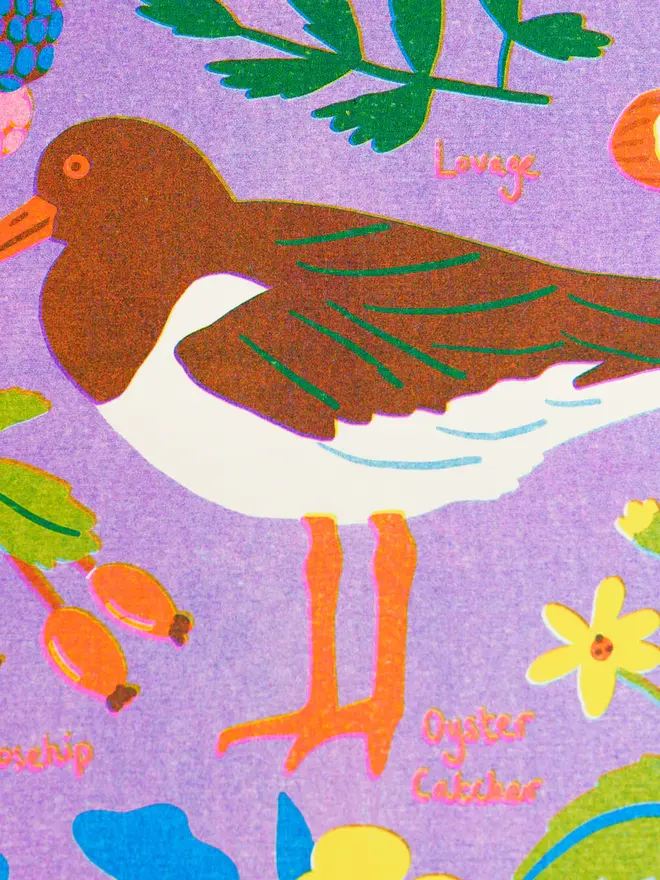 'September' Month Forage Print