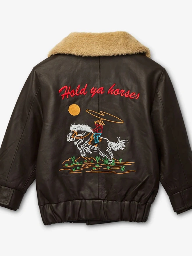 'Hold Ya Horses' Leather Jacket