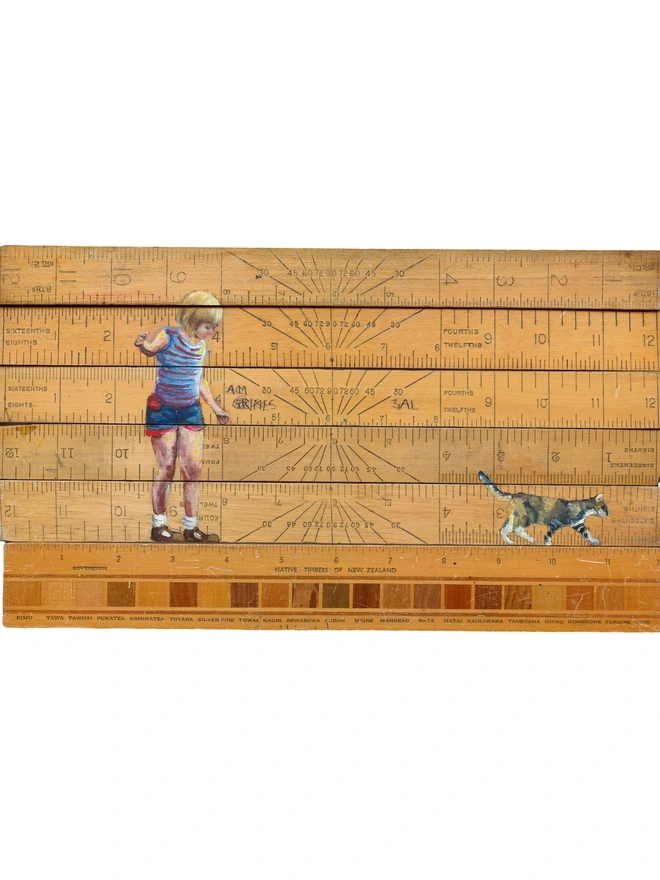 cat rulers walk print