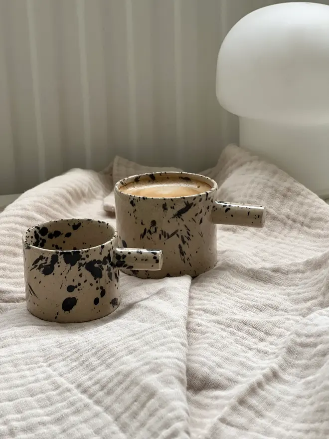 White Speckled Espresso Cup