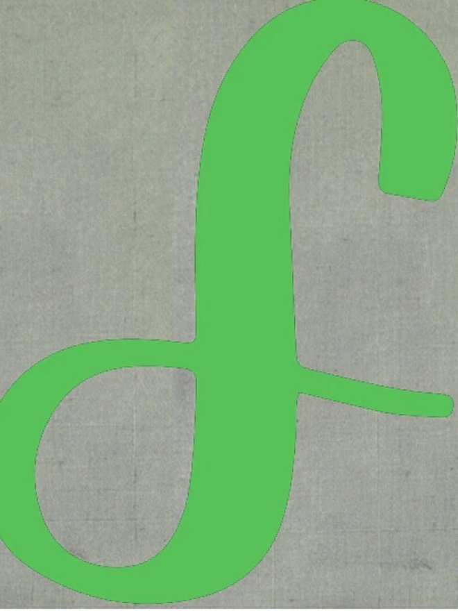 Hand Painted Alphabet Initials Linen Table Napkins, an initial napkin lying on a plain surface. 