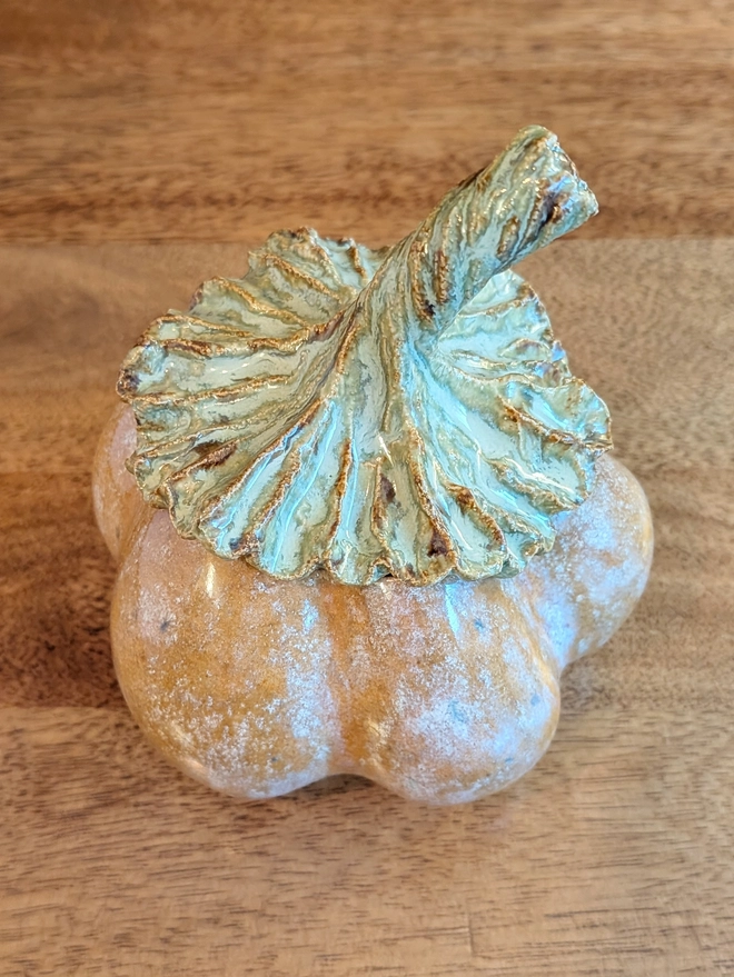 Pumpkin storage pot with lid