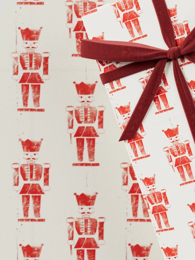Red Nutcracker Wrapping Paper
