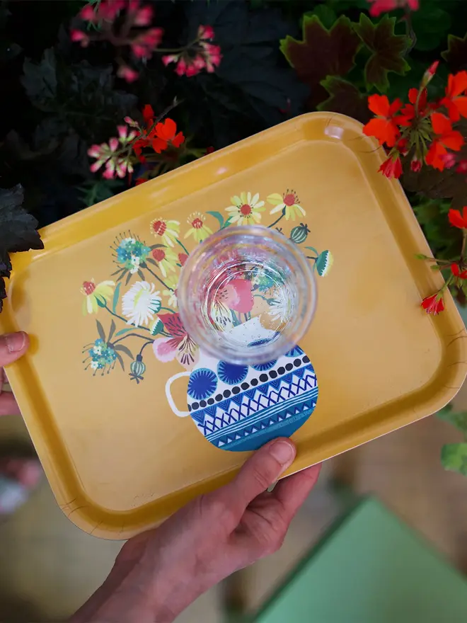 festival flowers rectangular floral tray