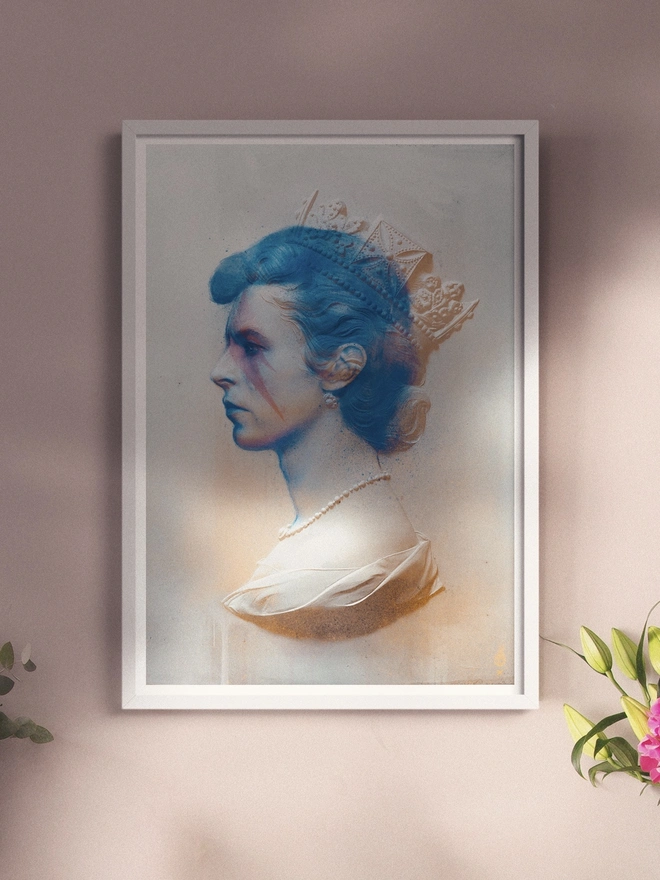 'Queen B' David Bowie Art Print