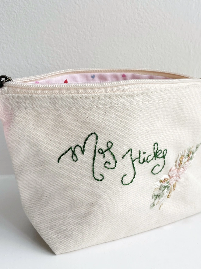 Personalised Wedding “Mrs” Cosmetic Bag