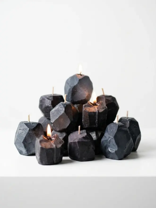 Christmas Coal Candle