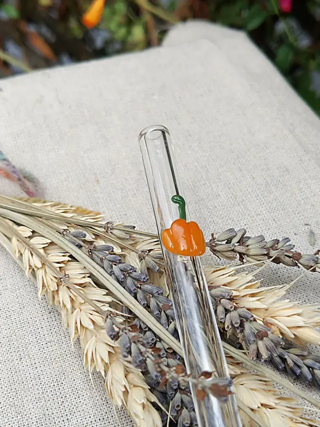 pumpkin straw alternate close up