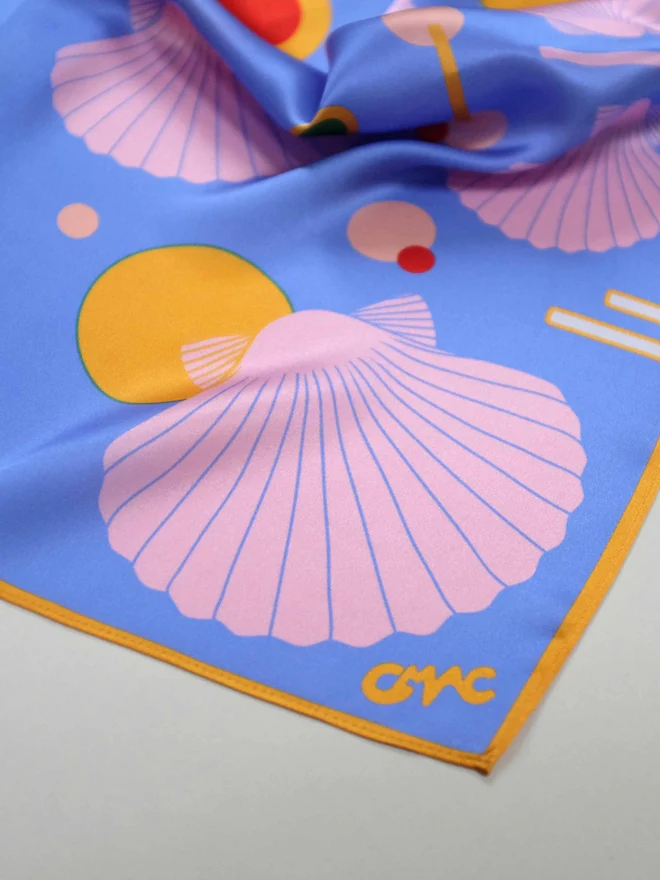 'Sea Shells' Pocket Square