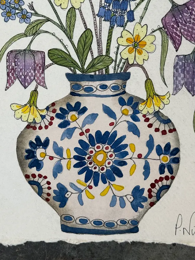 'Primroses, Forget-Me-Nots, Hyacinths & Fritillary Flowers'
