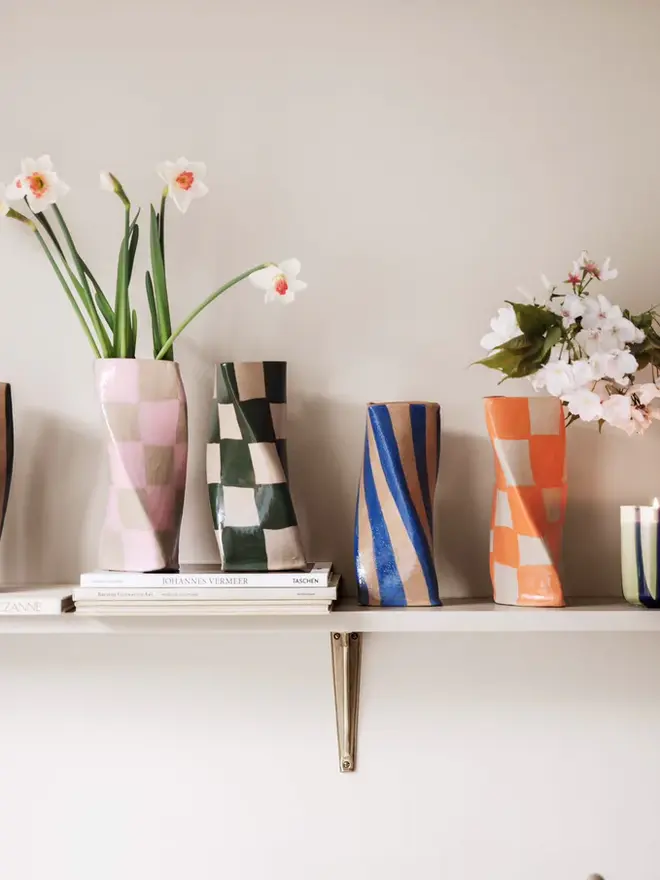 Check Twist Vases