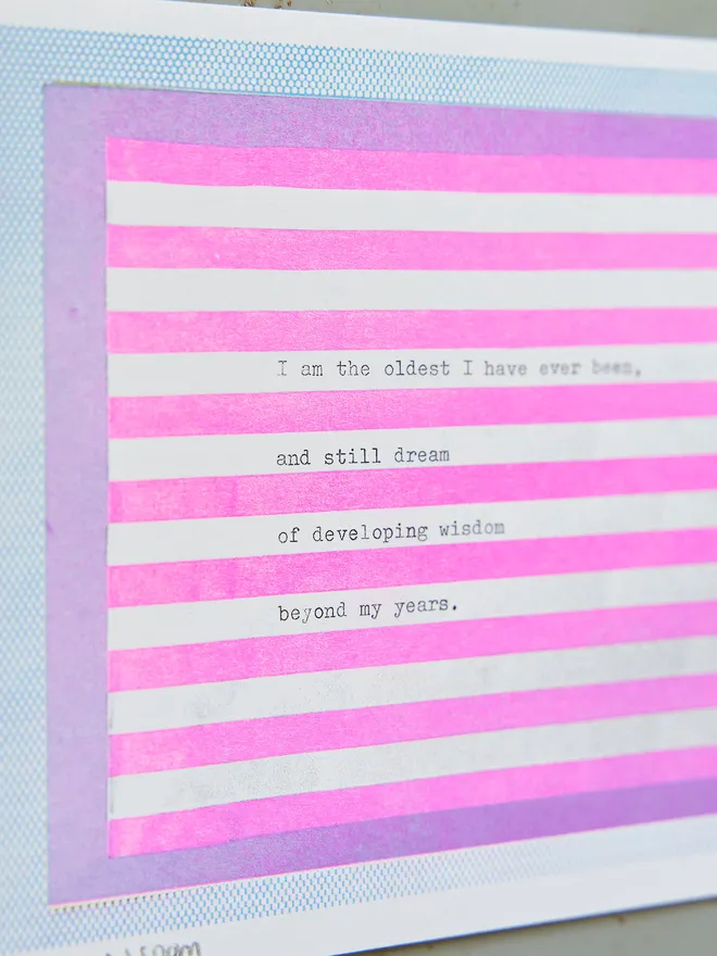 'Wisdom' A5 Risograph Print Wall Art