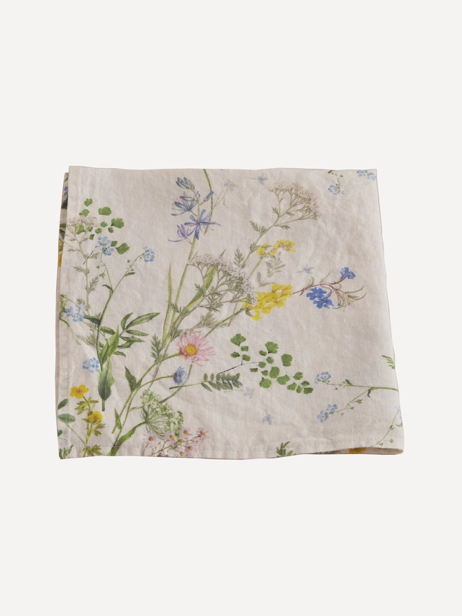 Spring Posy Floral Linen Napkin