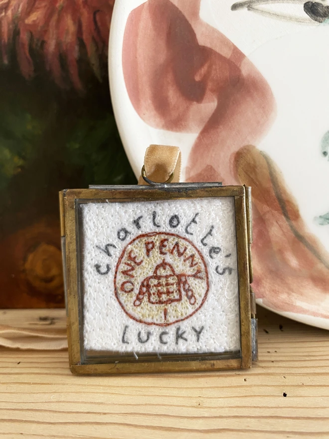 Lucky Penny Embroidered Picture