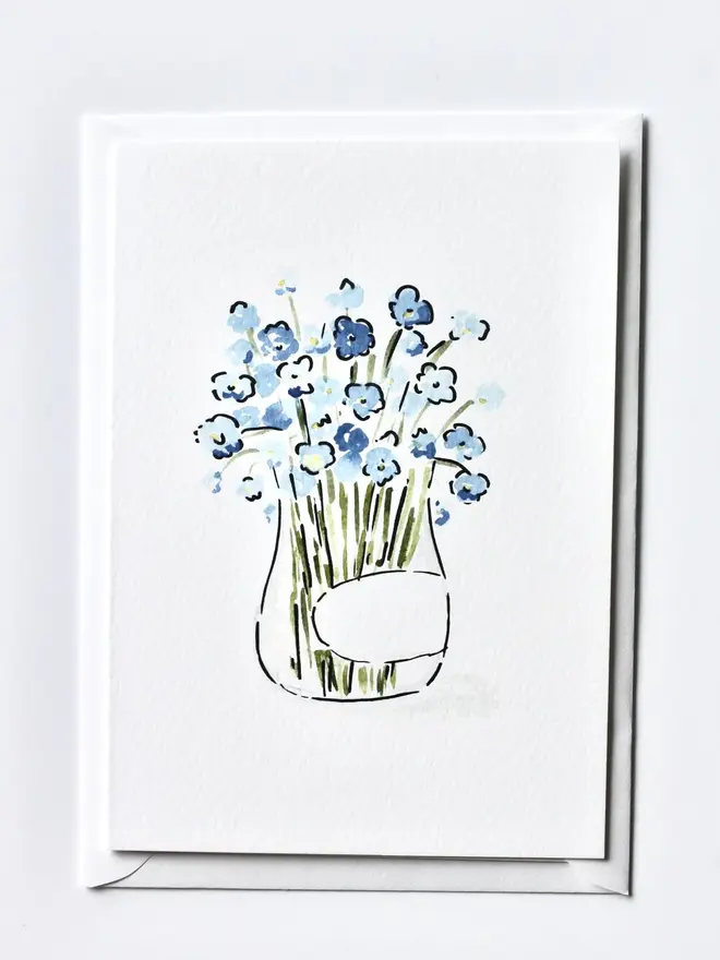 Flowers In Vase Greeting Card 