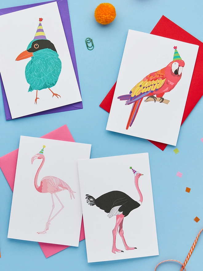 Birthday Birds Card Collection from You've Got Pen On Your Face