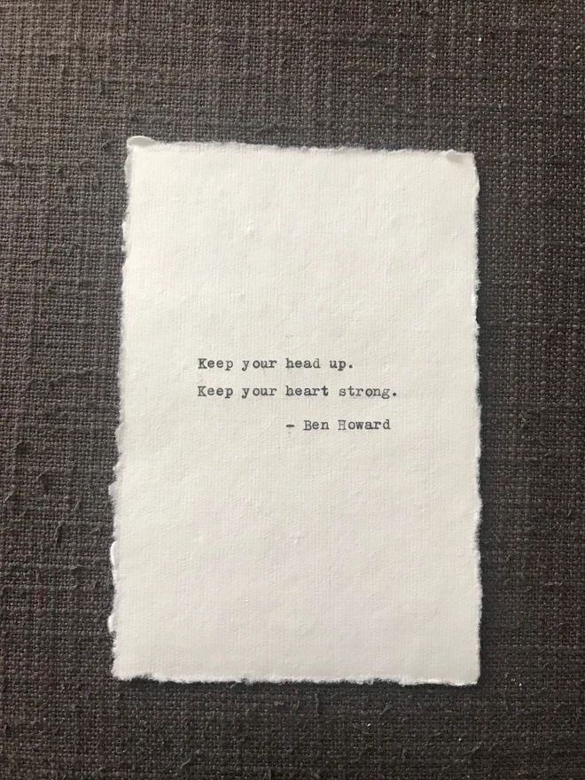 Custom Typewriter Print