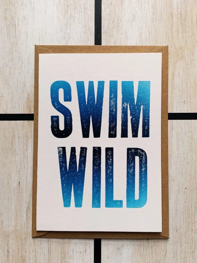 Greetings Card 'Swim Wild'