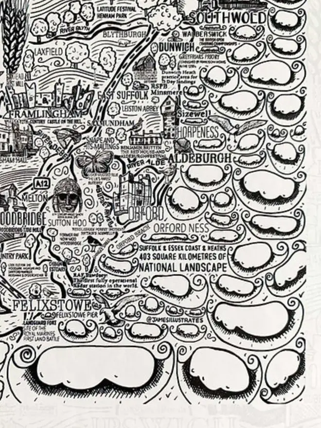 Suffolk Jigsaw Puzzle - 1000 Pieces Bottom Right