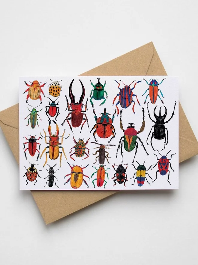 Beetles Greeting Card