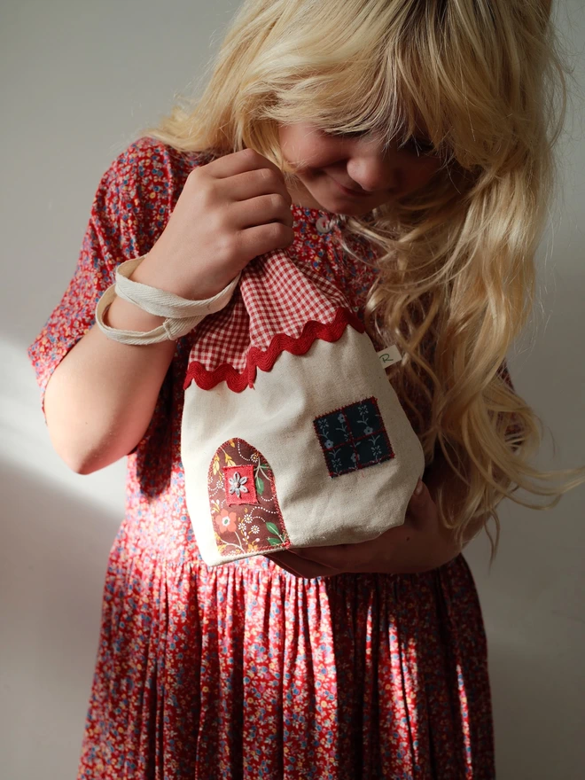 Little girl with her bag