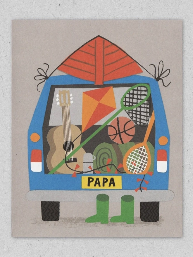 'Papa' Station Wagon Card