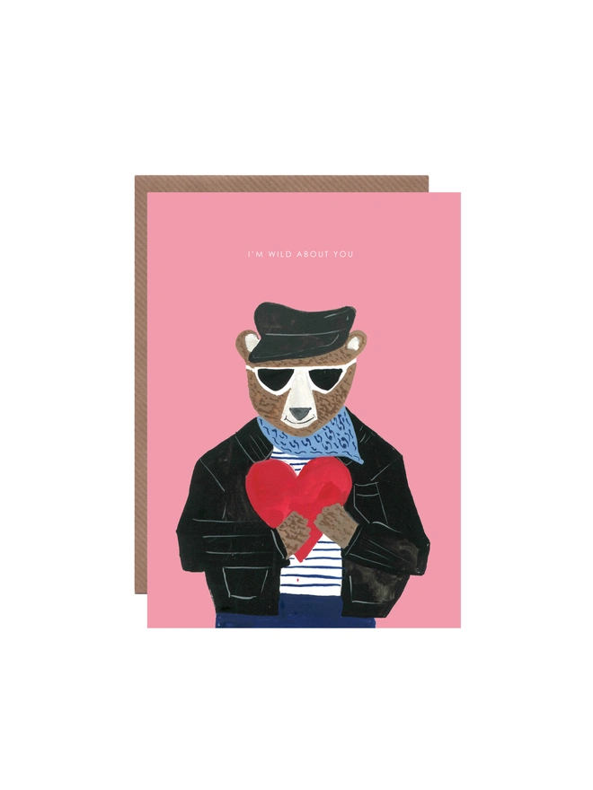 bear with heart card