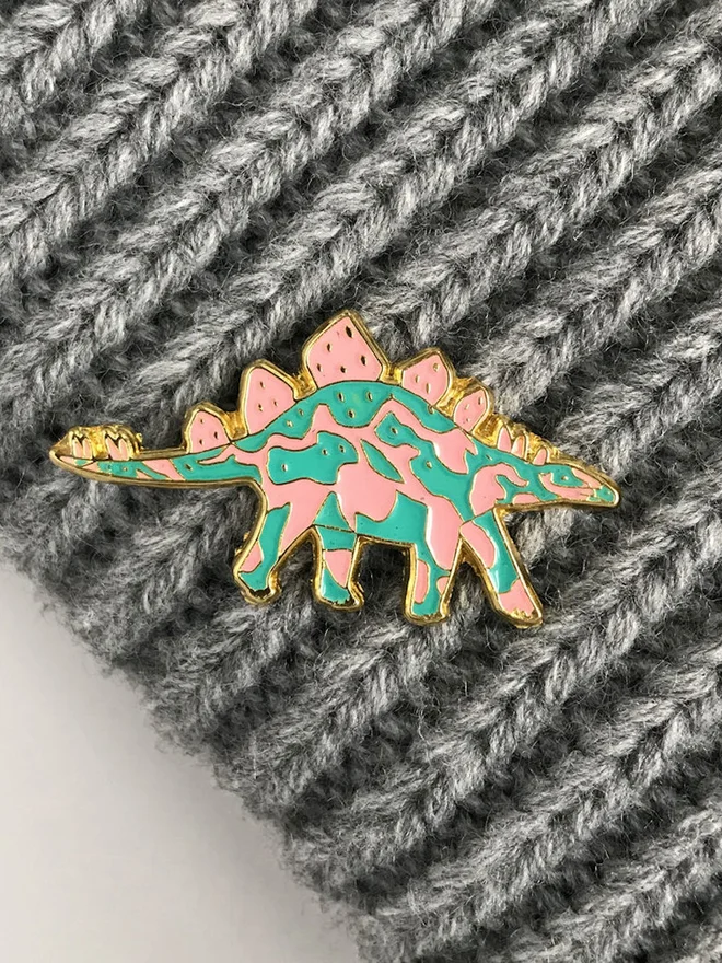 Stegosaurus Dinosaur Enamel Pin Badge