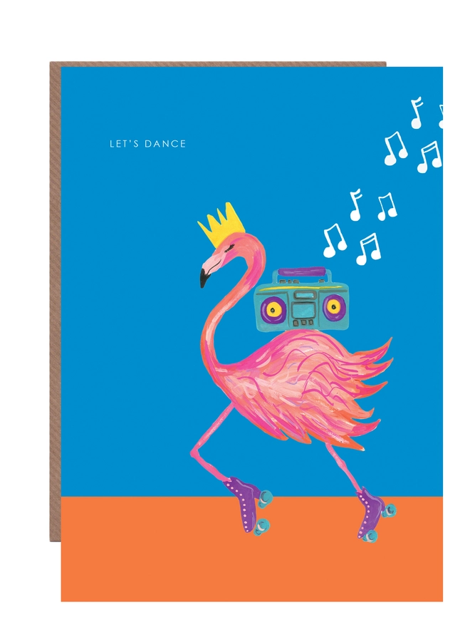 flamingo birthday card