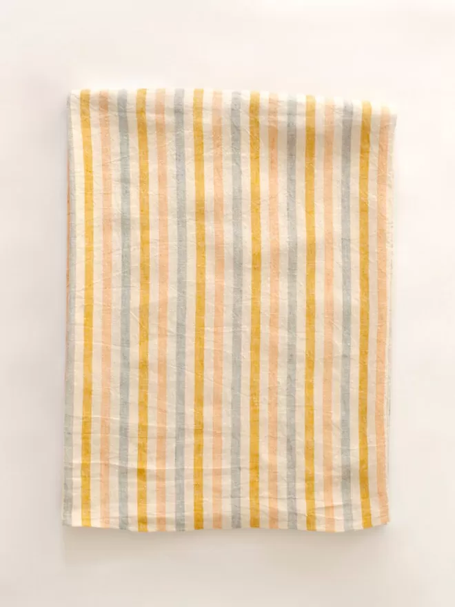 Large Linen Tablecloth - 'Seaside Stripe'