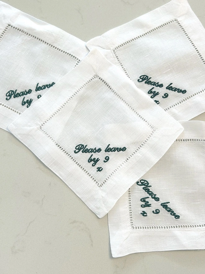 Personalised Minimalistic Custom Fabric Towel Set (Set Of 2)
