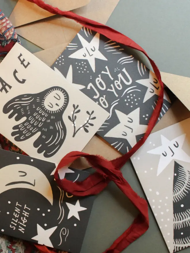 Christmas card set by Lauren Marina