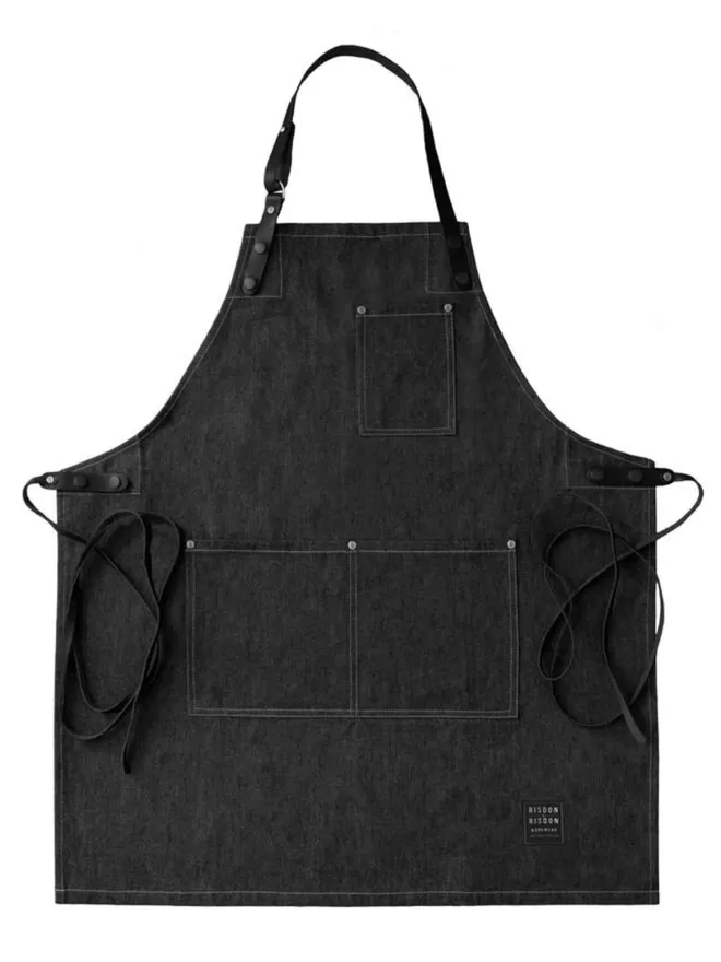 Black Collection Denim And Leather Street Apron