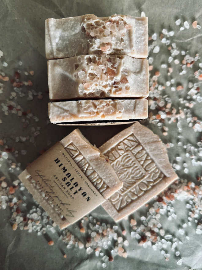 handmade vegan himalayan salt soap bars