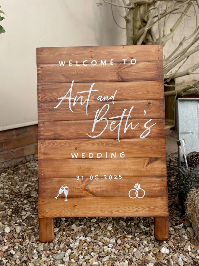 wooden wedding a-Frame