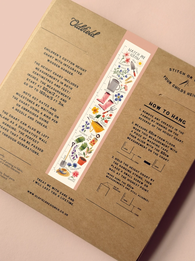 Garden Flowers Height Chart Packaging
