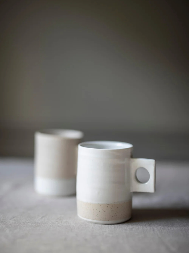 ceramic two tone mug