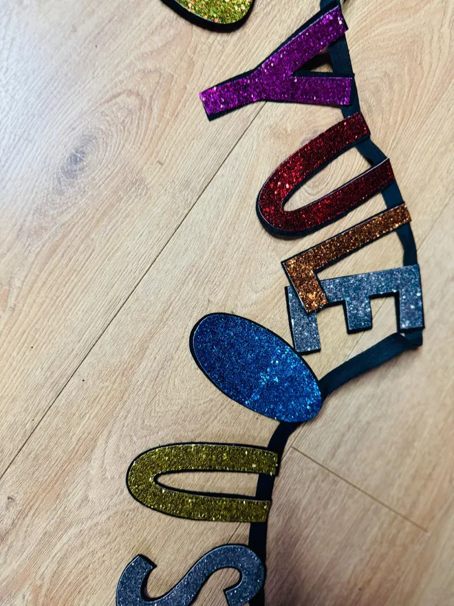 Glitter sign glitter bunting Christmas bunting merry Christmas Christmas garland glitter garland fire place garland