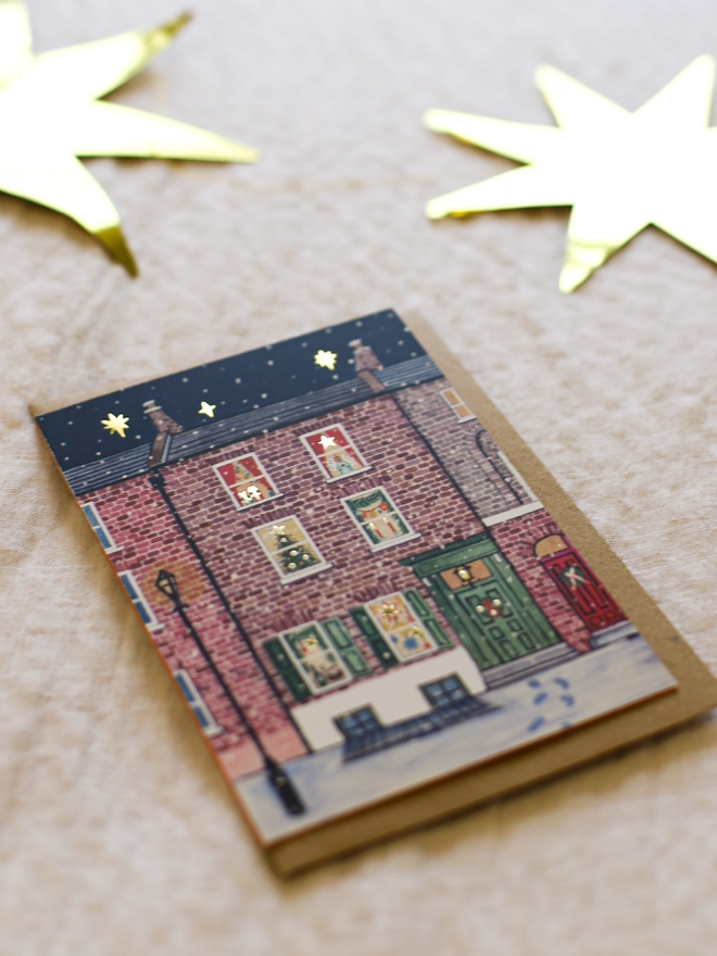 Victorian London Christmas card