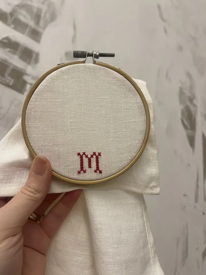 Personalised Cross-Stitch Initial Napkin