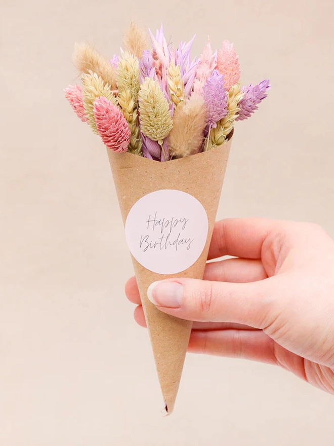 Birthday Dried Flower Posy