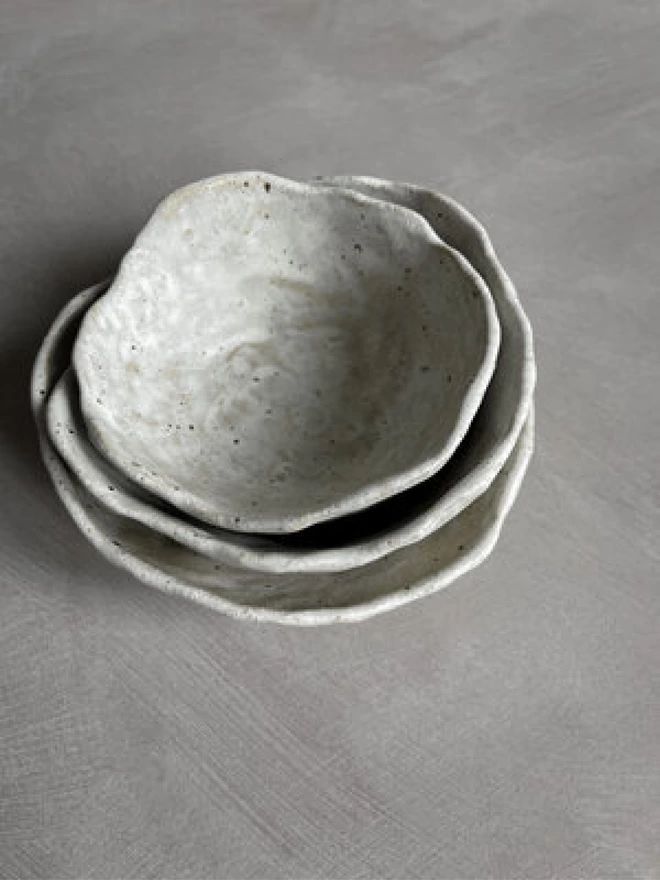 Pebble Ceramic Nesting Bowl Set
