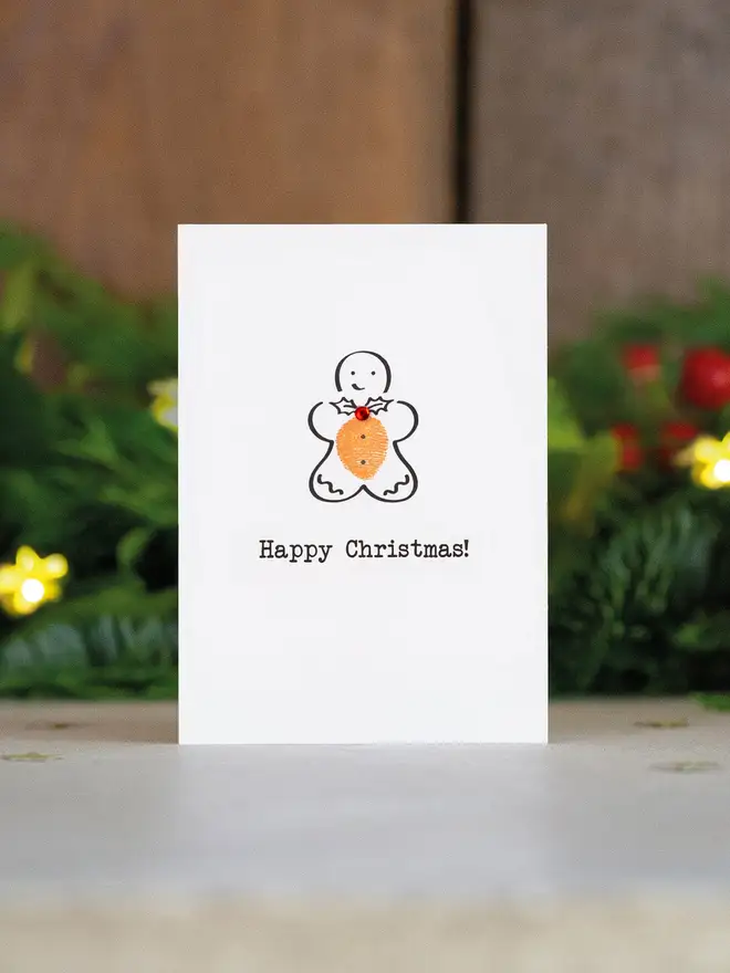 fingerprint christmas card making kit