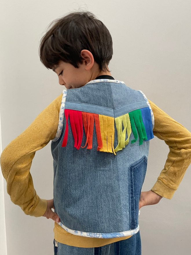 Kids Denim Waistcoat