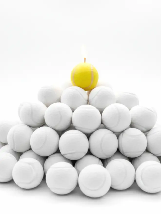 Tennis Ball Candle