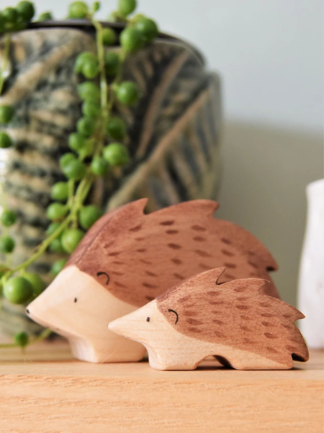  Wooden Hedgehog Toy 