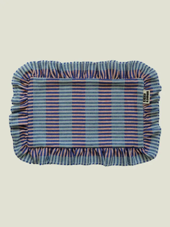 Blueberry Pie Cushion. A cushion in rectangular.