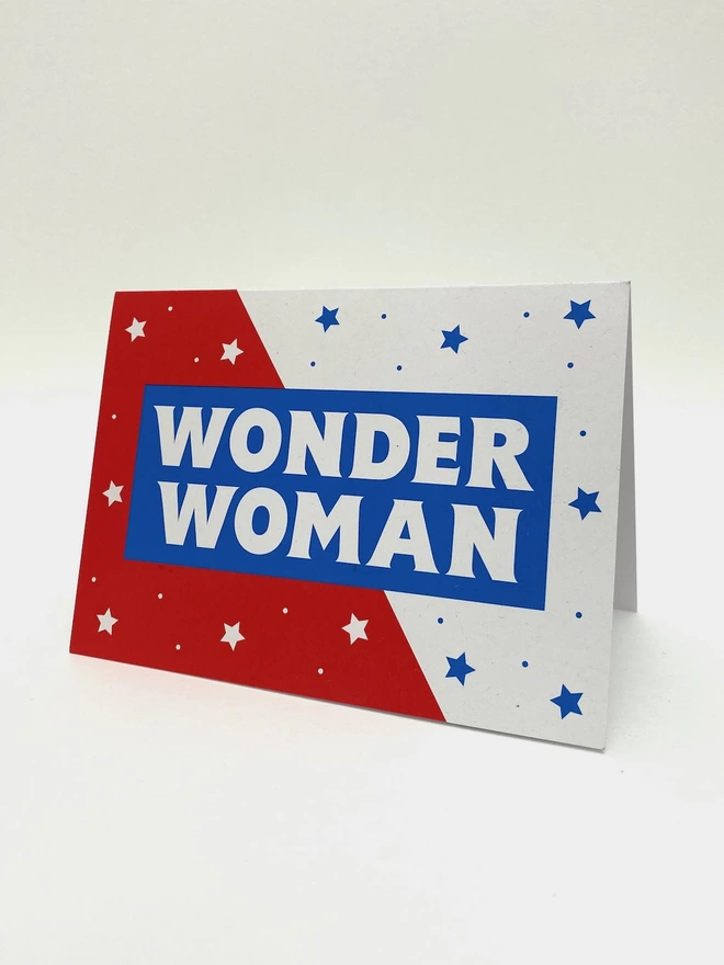 Wonder woman mother's day card