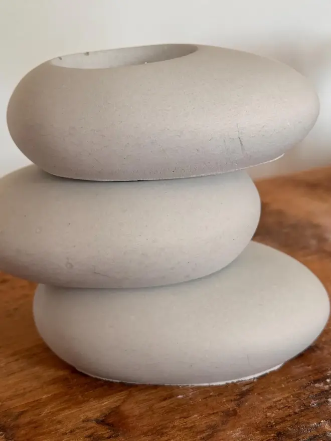 Pebble Concrete Tea Light Holders