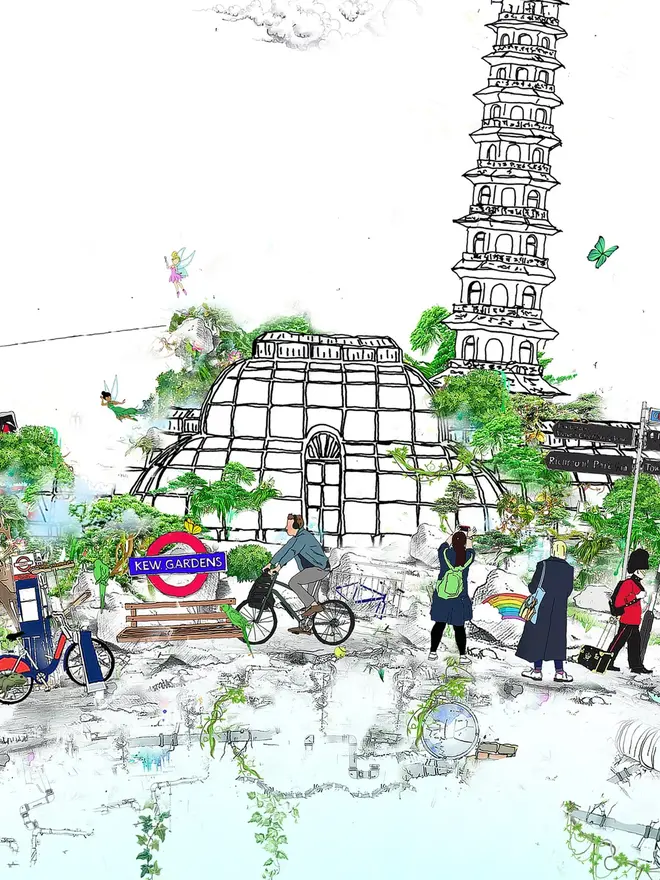 District Line 2025 Print close up